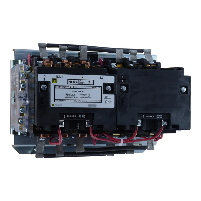 Square D 8702SDO2V02S 110/120 VAC 45 Amp 3-Pole Open Type Full Voltage Reversing Magnetic Contactor