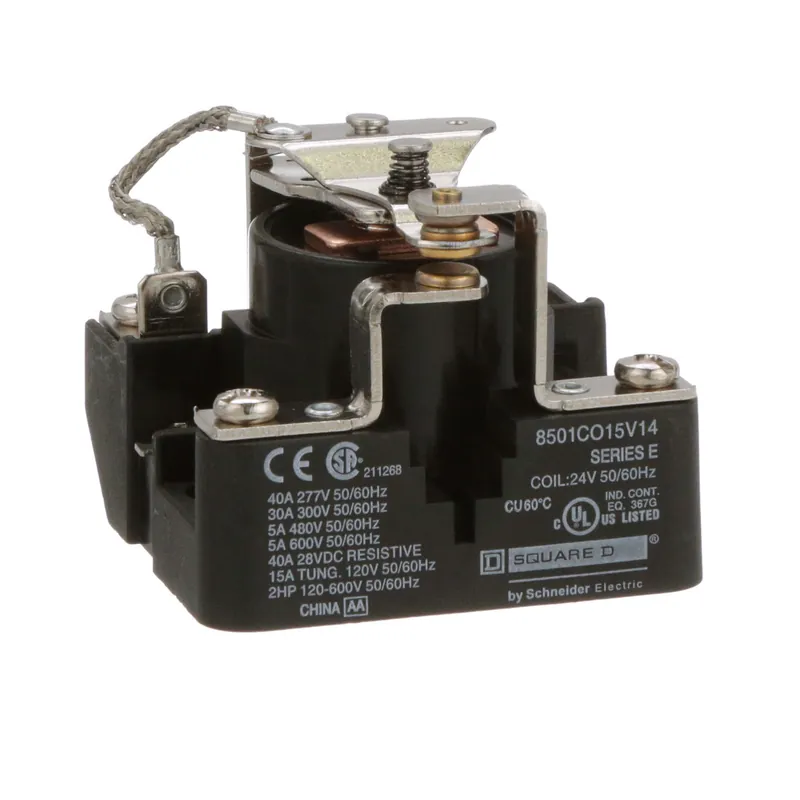 Square D 8501CO15V14 Power Relay Harmony 8501C SPDT coil screw clamp terminal 30A 24V AC 1NO + 1NC