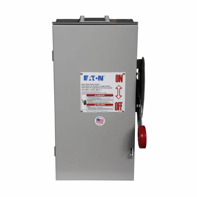 Eaton DH261URK Heavy Duty Non-Fusible Safety Switch 600V 30A 2P