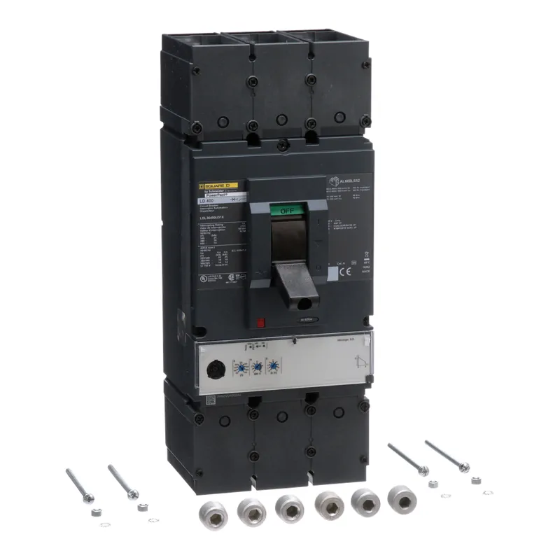 Square D LDL36400U31X 3-Pole 400 Amp 600 Volt Electronic Trip Molded Case Circuit Breaker