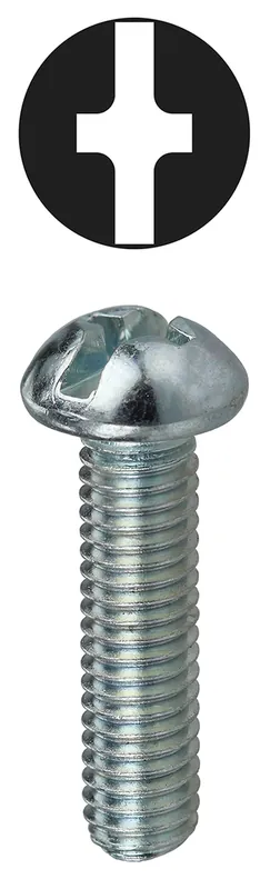 L.H. Dottie RMC142 1/4 x 2 Inch Zinc Plated Steel Phillips/Slotted Round Head Machine Screw