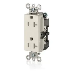 Leviton TDR20-T Decora Plus Duplex Receptacle Outlet 20 Amp 125 Volt