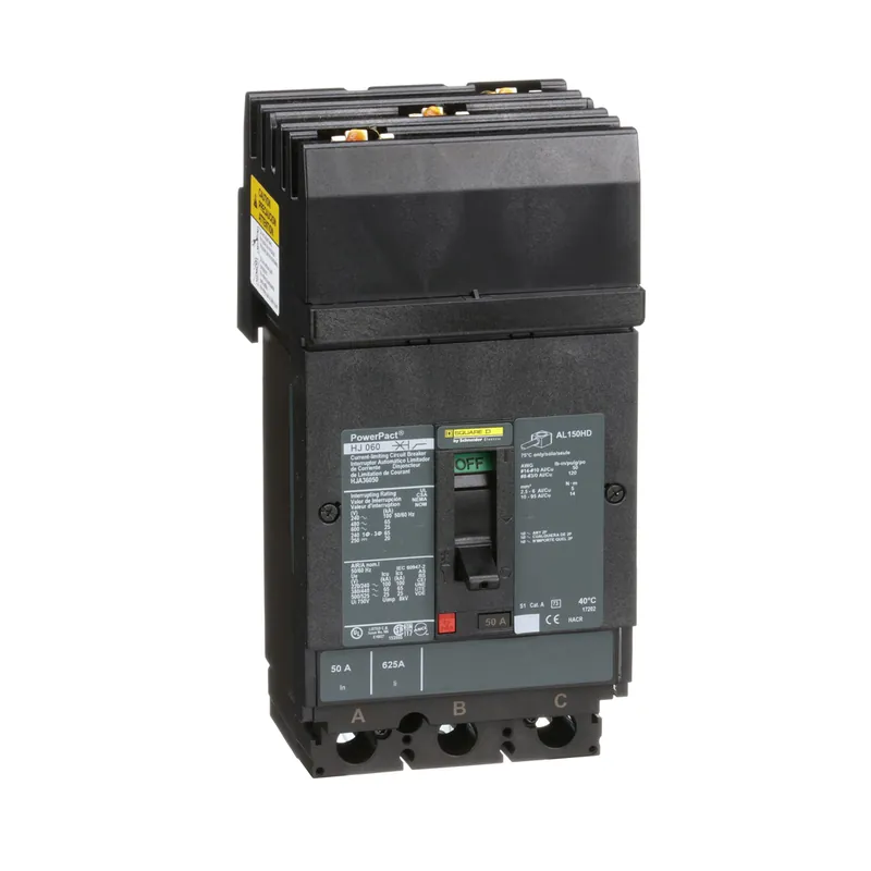 Square D HJA36050 Molded Case Circuit Breaker 600 Volt 50 Amp