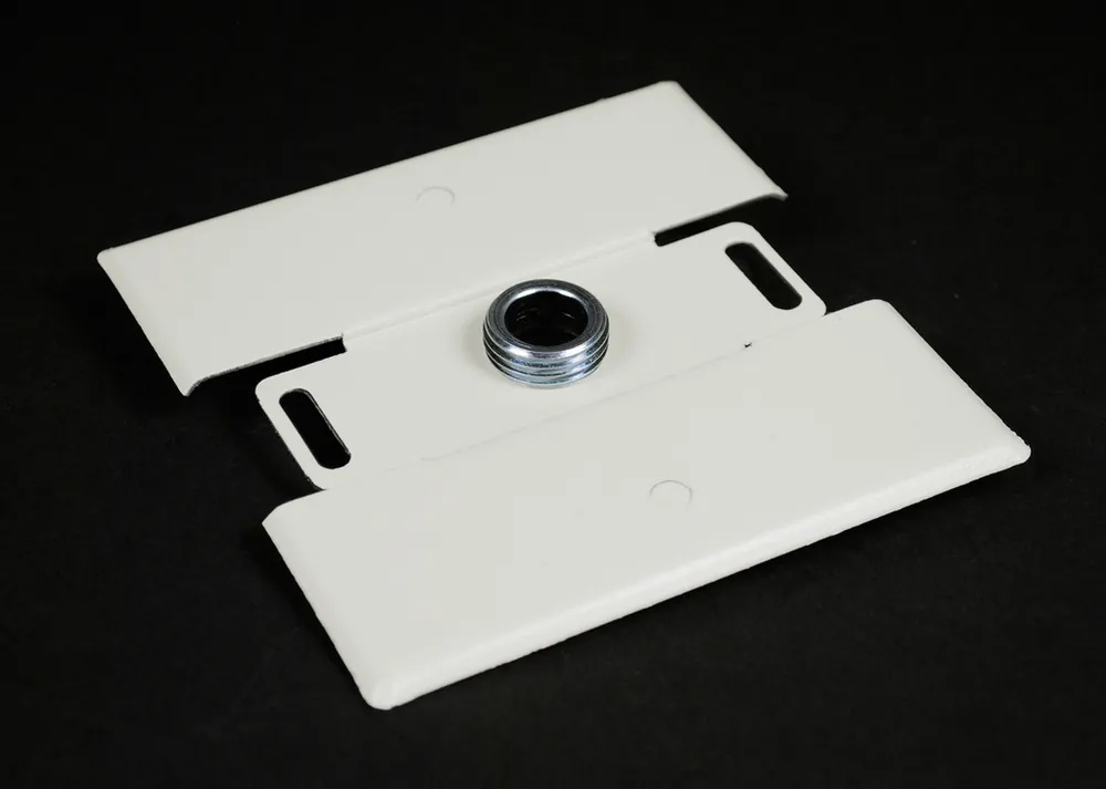 Legrand G2051H Wiremold 4-1/2 Gray Steel 1-Channel Raceway Flush Plate Adapter