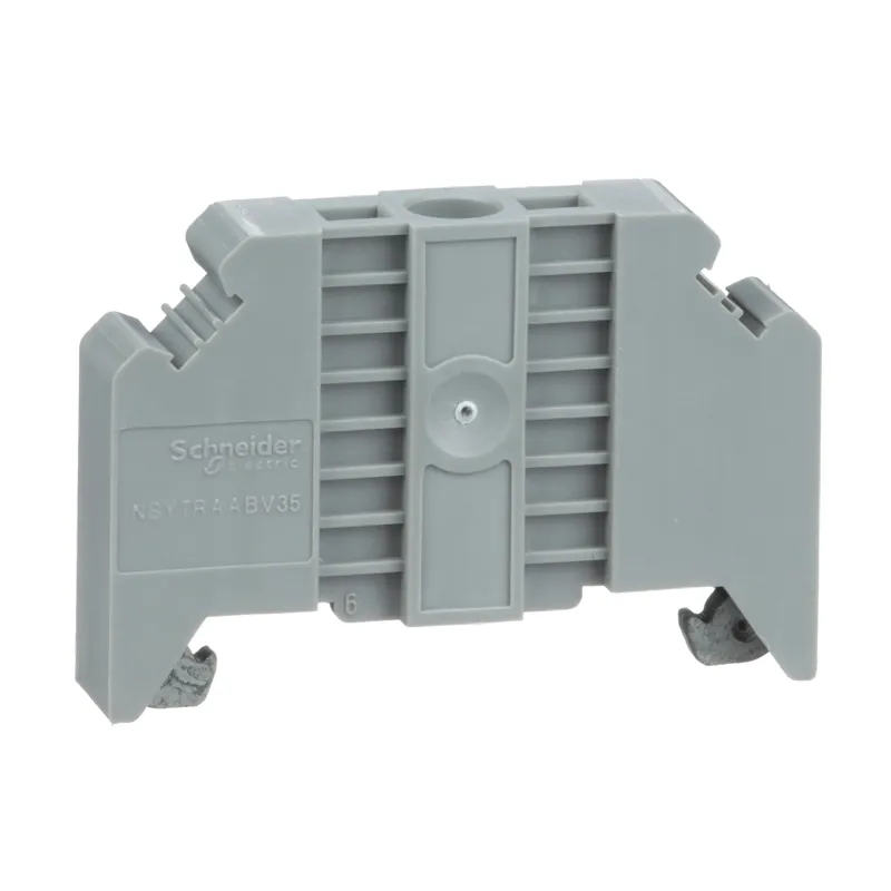Schneider Electric NSYTRAABV35 0.37 Inch Clip-On 35 mm Din Rail Terminal Block End Bracket