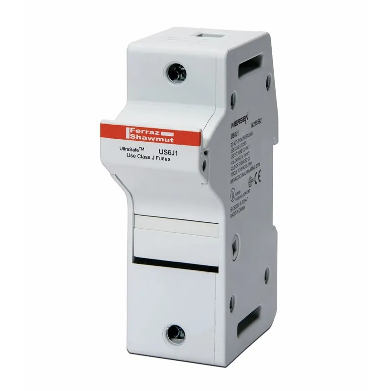 Mersen US6J1I Fuse Holder 600VAC 600VDC Class J 60A 1-Pole LED Pressure Plate IP65