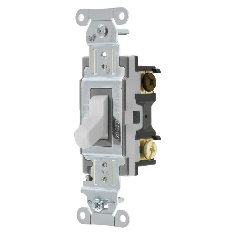 Hubbell Wiring Device-Kellems CS320W Toggle Switch 20A 120/277V 3Way White