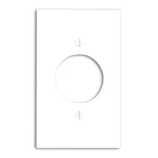 Leviton 80720-W 1-Gang 1.60 Inch Diameter Device Mount Receptacle Wallplate