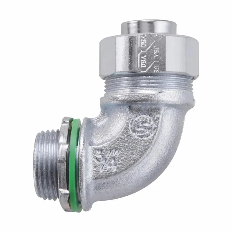 Eaton LTBK7590 Eaton Crouse-Hinds Series LTK Liquidtight Connector FMC 90 Angle Insulated Malleable Iron Low Profile 3/4