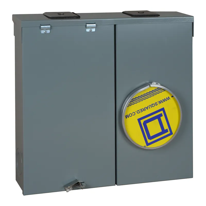 Square D CM200S 120/240 VAC 200 Amp 1-Phase 3-Wire NEMA 3R Overhead/Underground Service Ring Type Meter Main