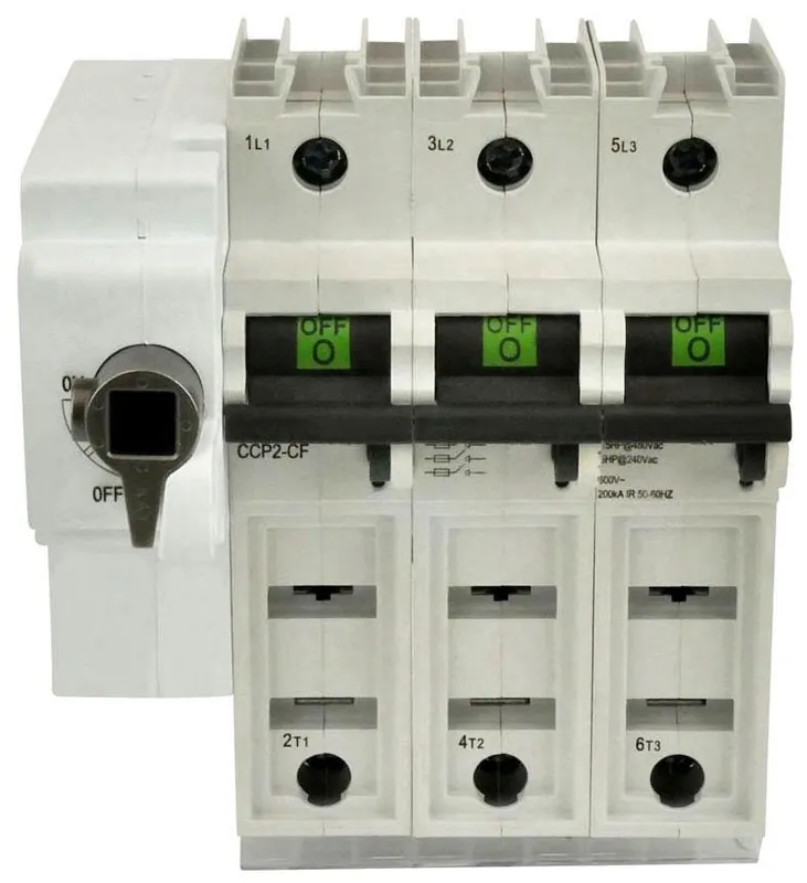 EATON CCP2RL-3-30CF Left Front Compact Circuit Protector Disconnect Switch 600 VAC/125 VDC 225 A 3 Poles Class CF Fuse