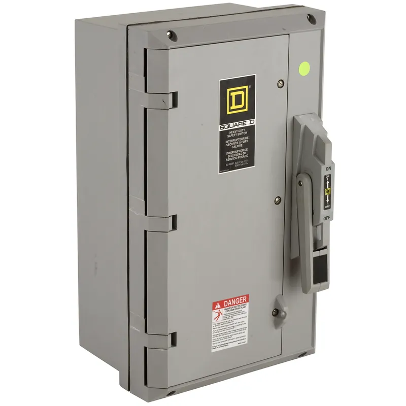 Square D HU362DX Safety Switch 60 Amp 3-Pole Non-Fusible Heavy Duty Switch
