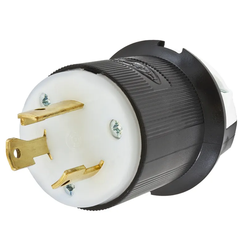 Hubbell HBL2621 30A 250V Twist-Lock Insulgrip Black Nylon Plug Straight