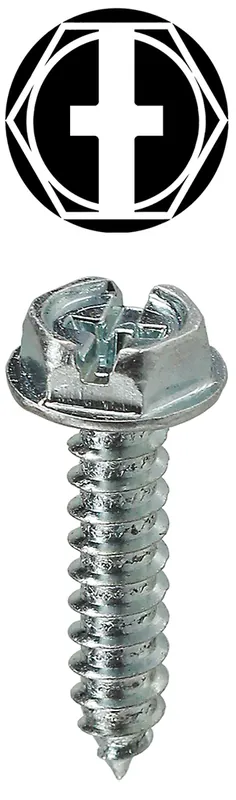 L.H. Dottie HWSMS81 #8 x 1 Inch Zinc Plated Steel Phillips/Slotted Hex Washer Head Sheet Metal Screw
