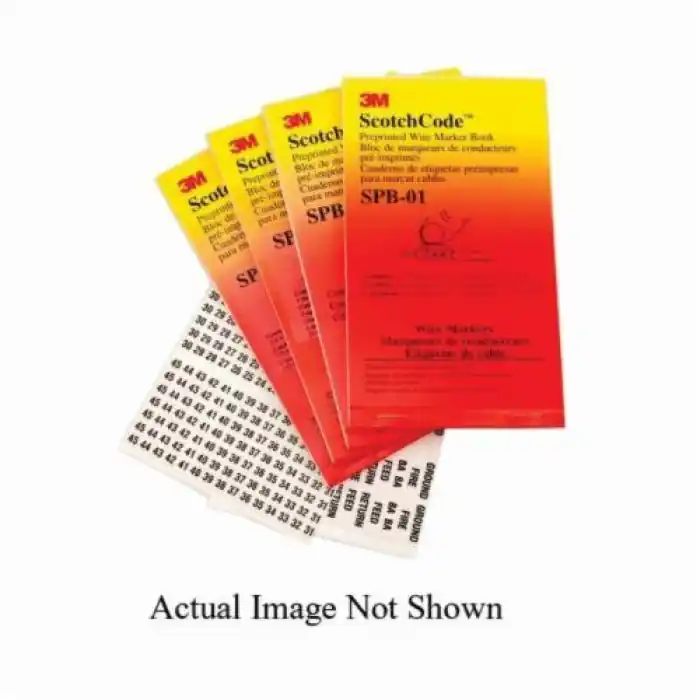 3M SPB-16-LC1 Scotchcode Pre-Printed Wire Marker Book