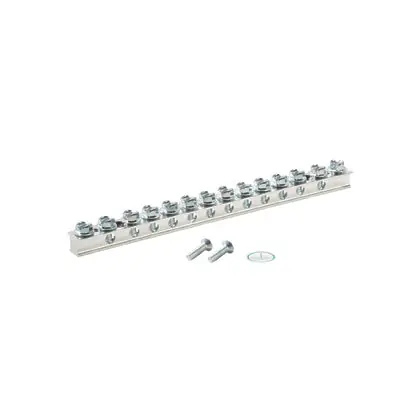 Panduit UGB2/0-414-12 Universal Grd Bar, Silver, Copper, Tin-Plated