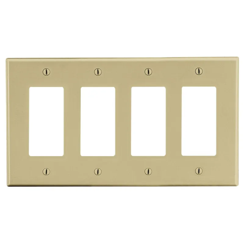 Hubbell Wiring Device-Kellems P264I HWDK 4-Gang Standard Wallplate