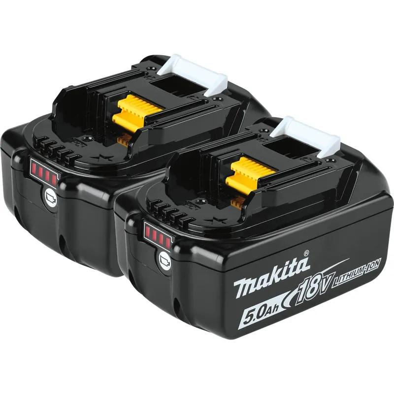 Makita BL1850B2 18V LXT Lithium-Ion 5.0Ah Battery, 2/pk