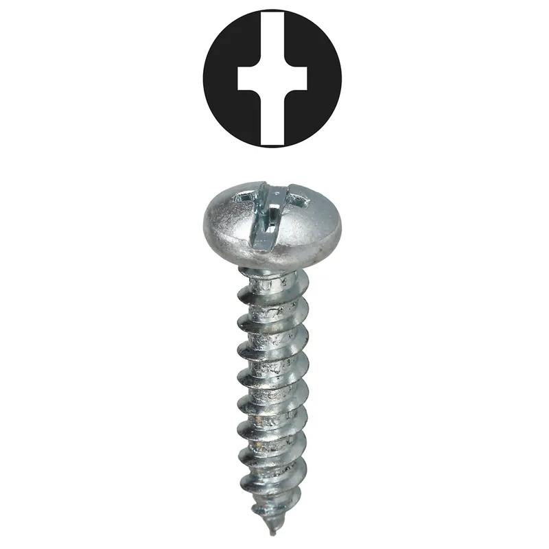LH DOTTIE 2WS812 Sheet Metal Screw Steel material 1/2 in 8 Thread size Pan head type