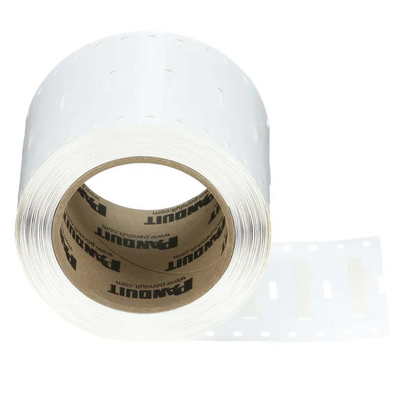 Panduit H200X044H1T-B Heatshrink, 1 Side, PO, White, Mil Grade, 2500 Lbls, TT, 0.44x2