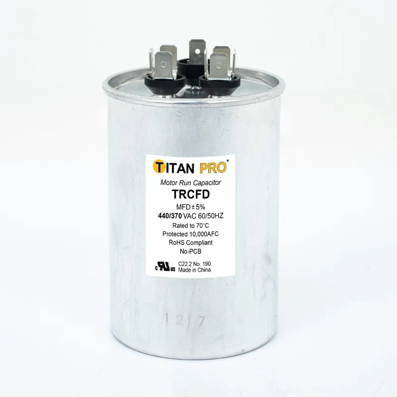 Diversitech TRCFD5075 Run Capacitor 50/7.5 MFD 440/370V Dual Round Titan Pro