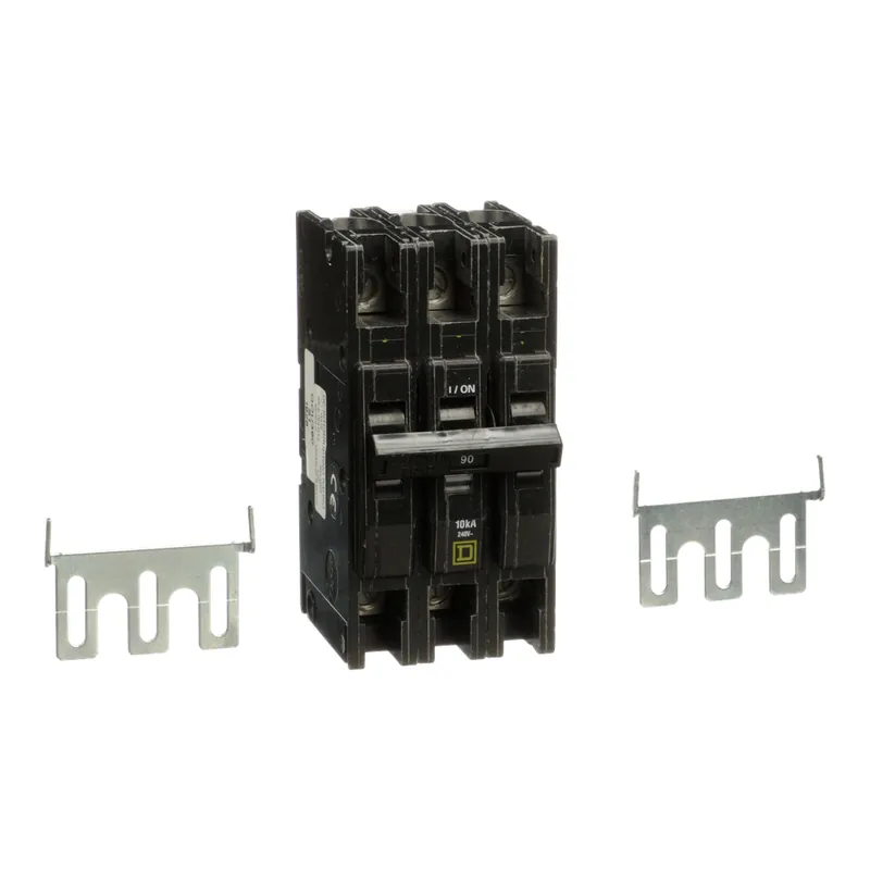 Square D QOU390 3-Pole 90 Amp 240 Volt Thermal Magnetic/Common Trip Miniature Circuit Breaker