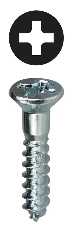 LH DOTTIE PHFW8114 Flat Head Wood Screw Steel Material #8 x 1-1/4 in Size Zinc Plated Finish