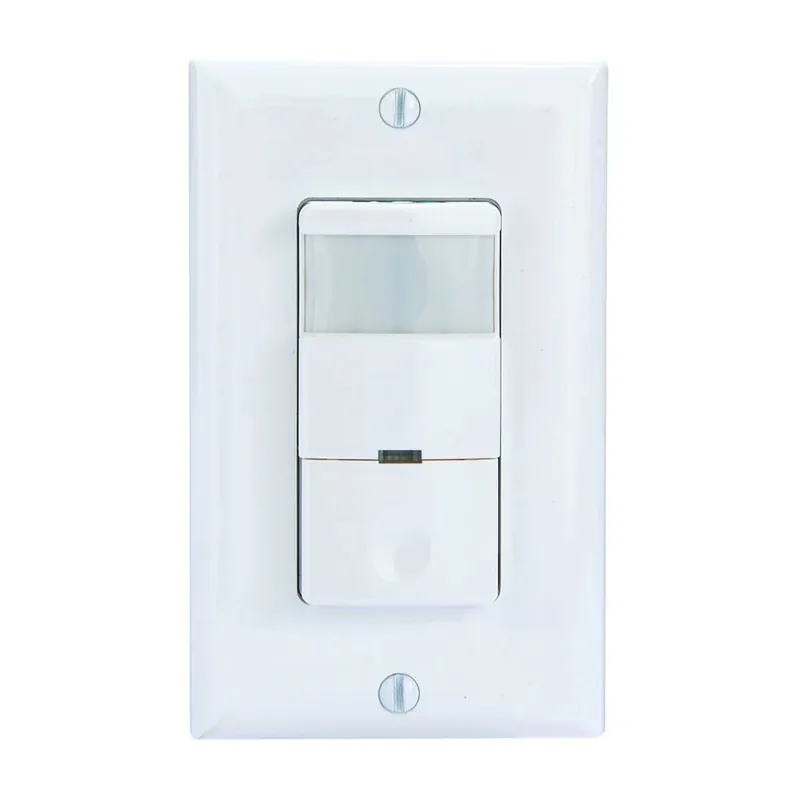 Intermatic IOS-DOV-WH 120 VAC 60 Hz White 180 Degrees Self Adaptive In-Wall PIR Sensor Switch