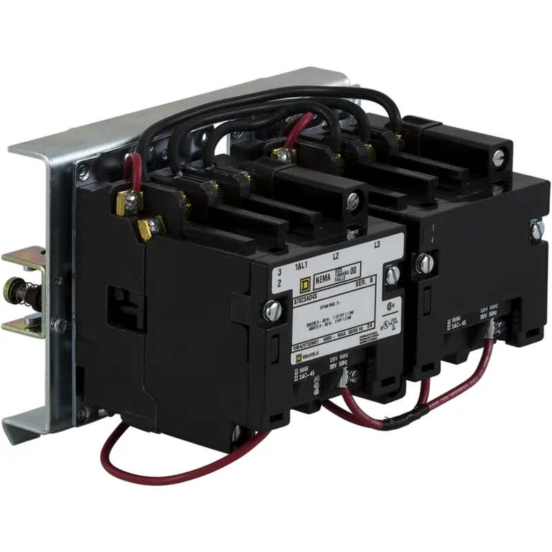 Square D 8702SCO8V02S 110/120 VAC 27 Amp 3-Pole Open Type Full Voltage Reversing Magnetic Contactor