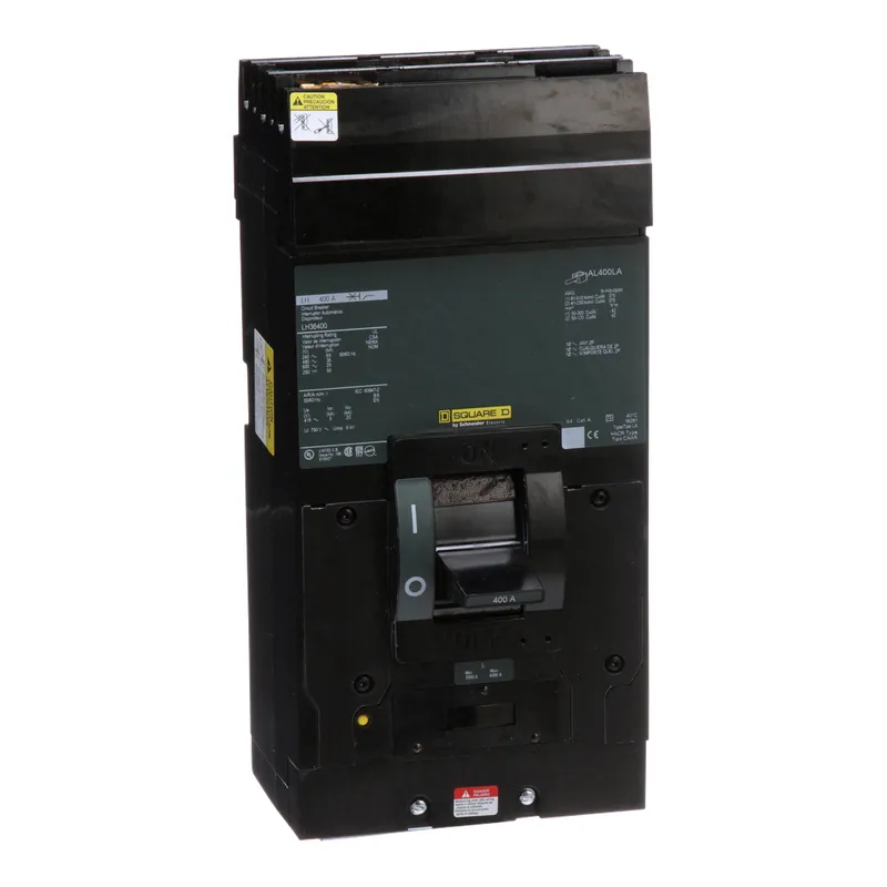 Square D LH36400 3-Pole 400 Amp 600 Volt Thermal Magnetic Molded Case Circuit Breaker