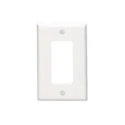 Leviton 80601-W 1-Gang Decorator/GFCI Device Wallplate Midway