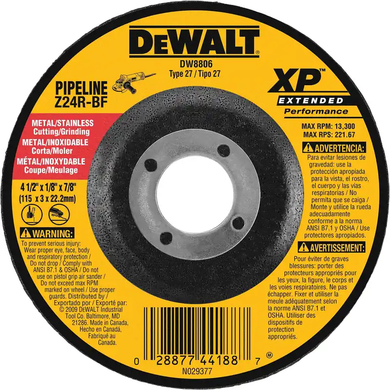DeWalt DW8806 4-1/2 X 1/8 X 7/8 IN XP G