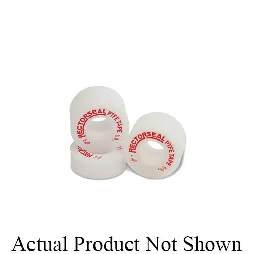 RectorSeal 35943 Pipe Thread Sealant Tape, 520 in L x 1/2 in W, PTFE, Import