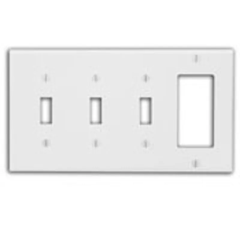 Leviton P326 4-Gang 3-Toggle Decora/GFCI Device Combination Wallplate Brown