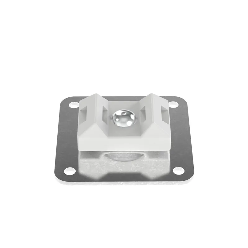Panduit ASMS-A-X Cable Tie Mount, Natural, PA6.6, Two-Part Epoxy, 1.13x1.13, PK10