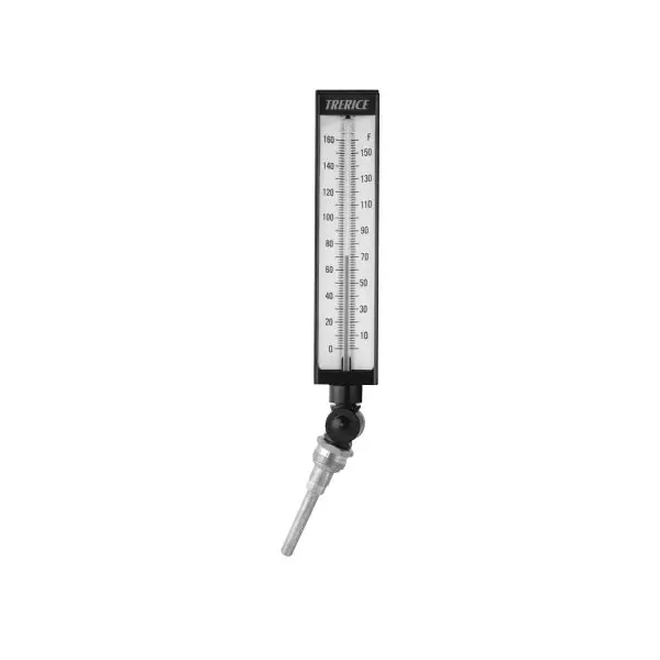 Trerice BX9140604 Industrial Thermometer, 0 to 160 deg F, 6 in L Stem, UNEF-2A Coupling Nut