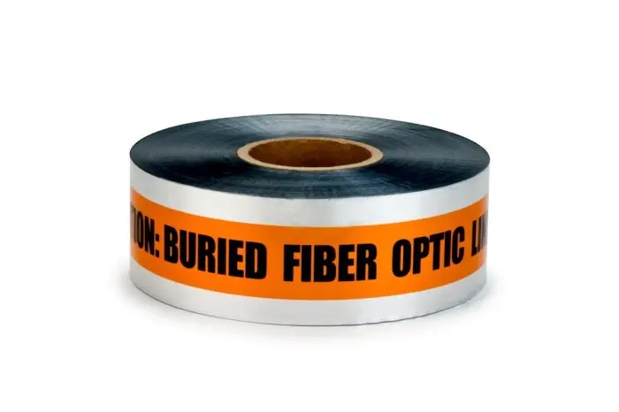 Scotch 407-O-3X1000FT Detectable Buried Barricade Tape 3 Inch x 1000 Foot Orange CAUTION BURIED FIBER OPTIC LINE BELOW