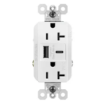 Legrand WRTR20USBAC6W P&S WRTR20USBAC6W 20A 125V WR TR RE