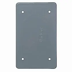 Thomas & Betts E980CN-CAR Cover, 1-GANG BLANK FS BOX GREY