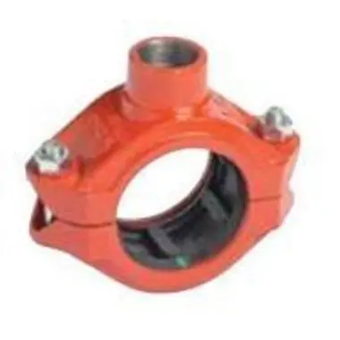 Victaulic LD20072PEF Style 72 Orange Enamel Coated Ductile Iron Outlet Coupling With Grade E Gasket, 4 X 3/4 IN, FNPT