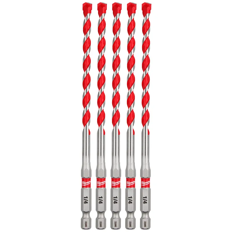 Milwaukee 48-20-9162 1/4 in. SHOCKWAVE™ Carbide Hammer Drill Bits 5PK
