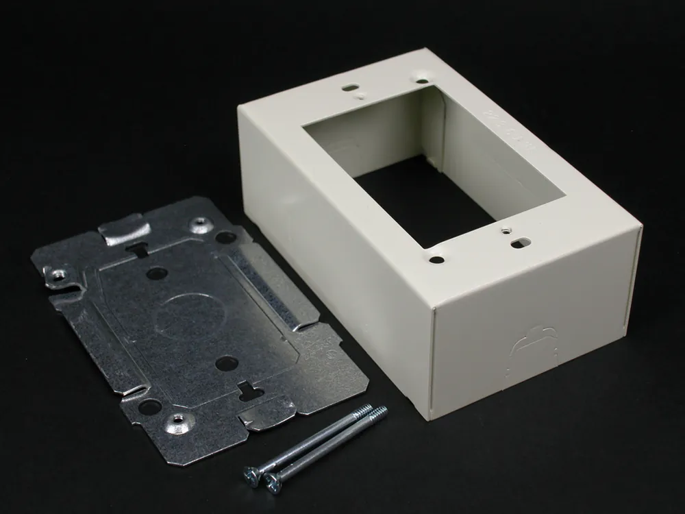 Legrand V2448 Wiremold 2-Channel Raceway 1-Gang Switch and Receptacle Device Box
