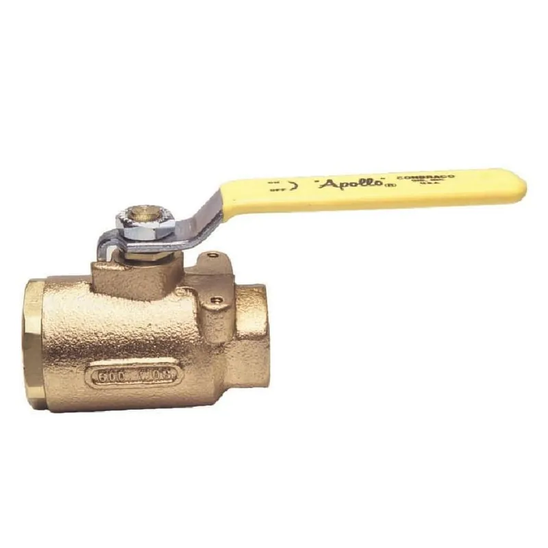 Apollo 77-147-01 2-Way Ball Valve - Manually Operated, 1-1/2 in. Bronze Full Port FNPT 600#