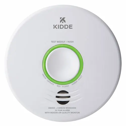 Kidde P4010ACSCOAQ-WF Hardwired Smart Smoke + Carbon Monoxide Alarm w/ Indoor Air Quality Monitor