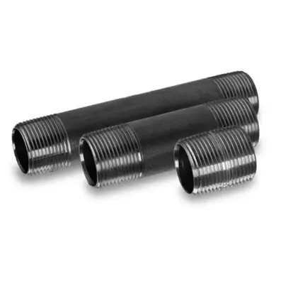 Everflow NPBL1200 1/2 x Close Black Steel Nipple