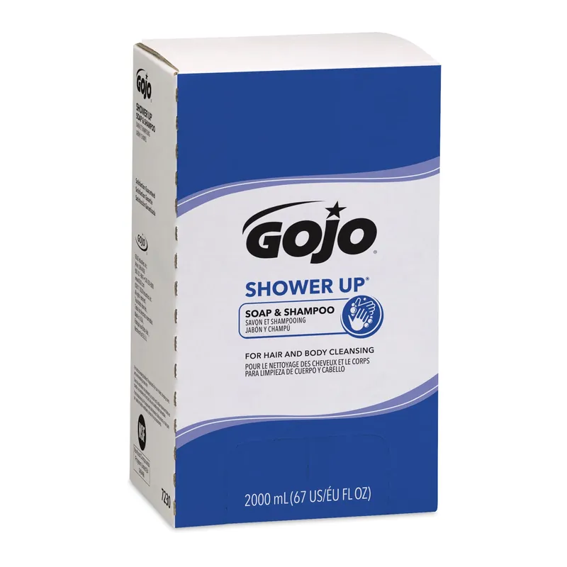 Gojo 7230-04 Shower Up Soap & Shampoo 2000 mL Bag-in-Box Refill