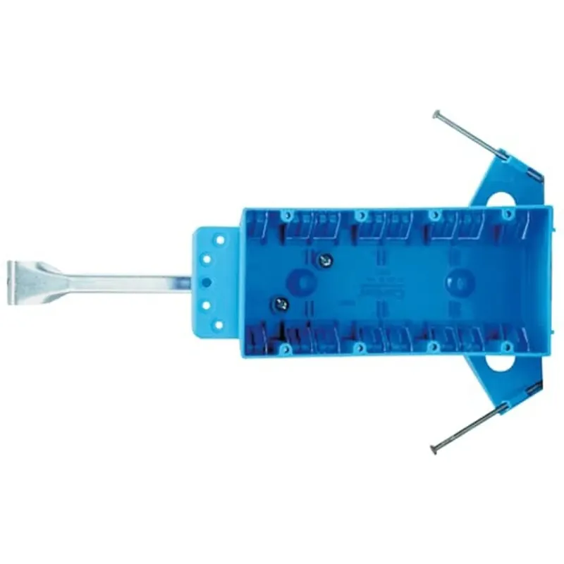 CARLON B455AH Four-Gang Nail-On New Work Outlet Box Volume 60 Cubic Inches Length 7-5/8 Inches Width 3-11/16 Inches