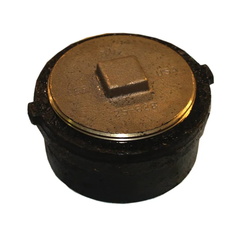 Tyler Pipe 012153 No-Hub Cleanout Ferrule With Type A Brass Plug, 8 in, Cast Iron, Domestic
