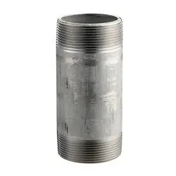 Merit Brass 6208-350 Pipe Nipple, 1/2 in x 3-1/2 in L, MNPT, 316/316L Stainless Steel, SCH 40/STD