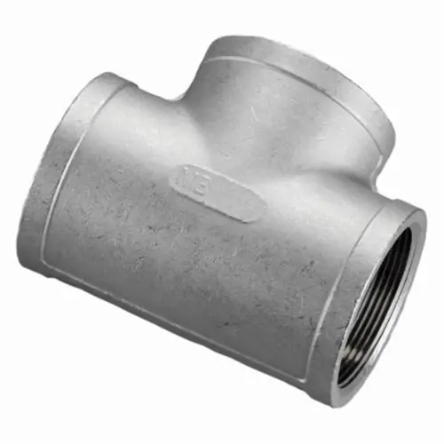 Merit Brass K606-40 Banded Pipe Tee, 2-1/2 in, FNPT, 150 lb, 316/316L Stainless Steel